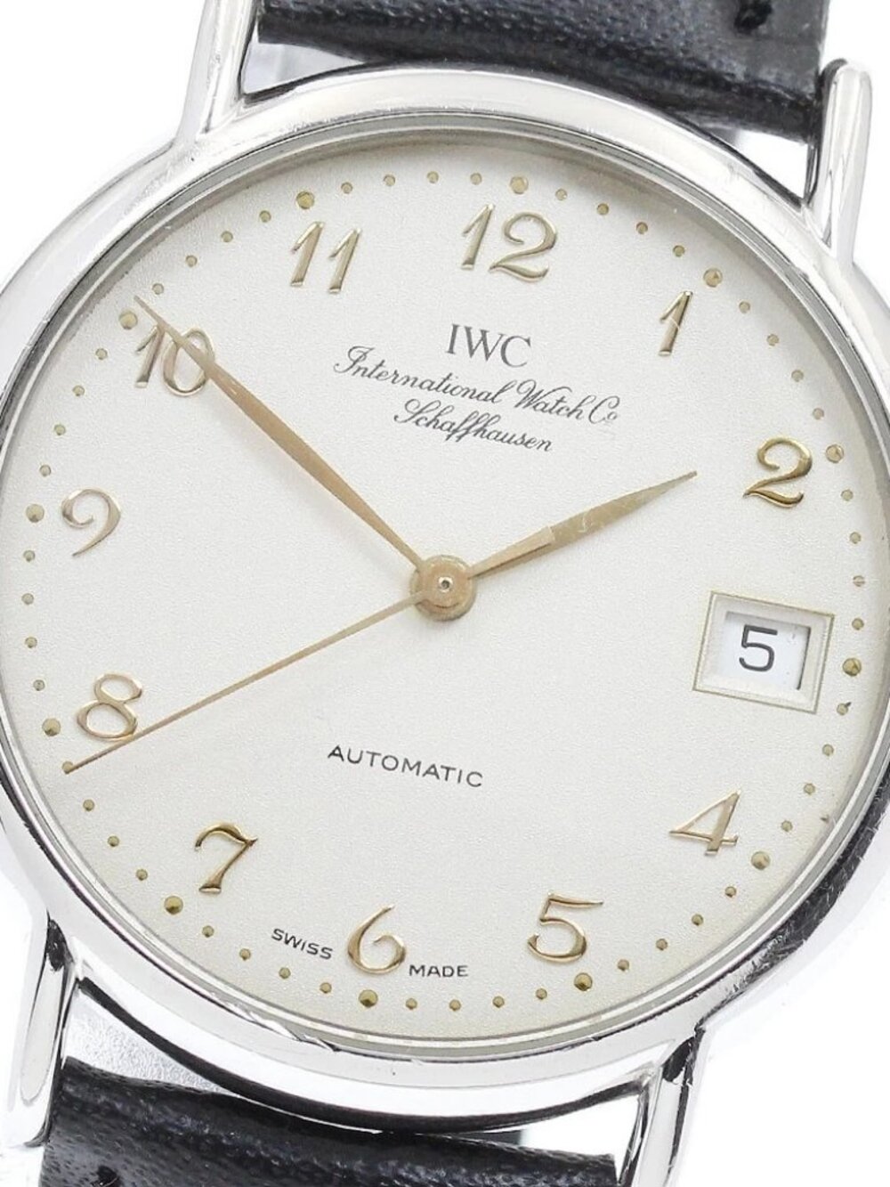 IWC SCHAFFHAUSEN Portofino IW351323 Date Beige Dial Automatic Boy's Watch_944142